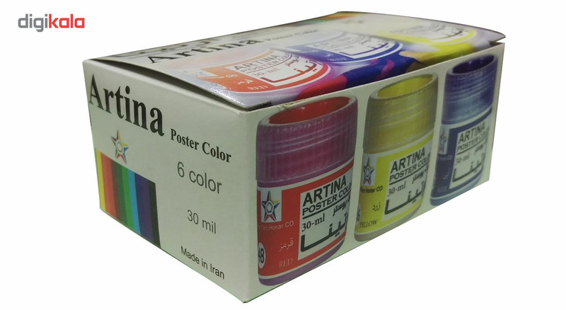 گوآش و رنگ پوستر 6 رنگ مدل آرتینا