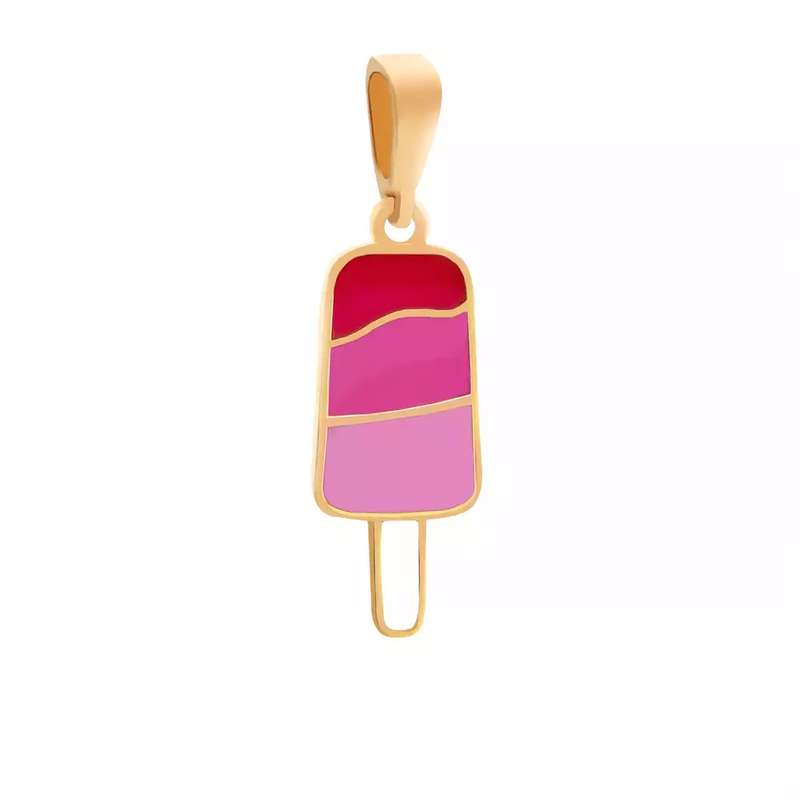 آویز گردنبند طلا 18 عیار دخترانه گالری روبی مدل بستنی آویز گردنبند طلا 18 عیار دخترانه گالری روبی مدل بستنی