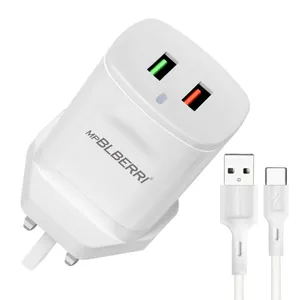 شارژر دیواری ام پی بلبری مدل BLB-207 به همراه کابل تبدیل USB-C