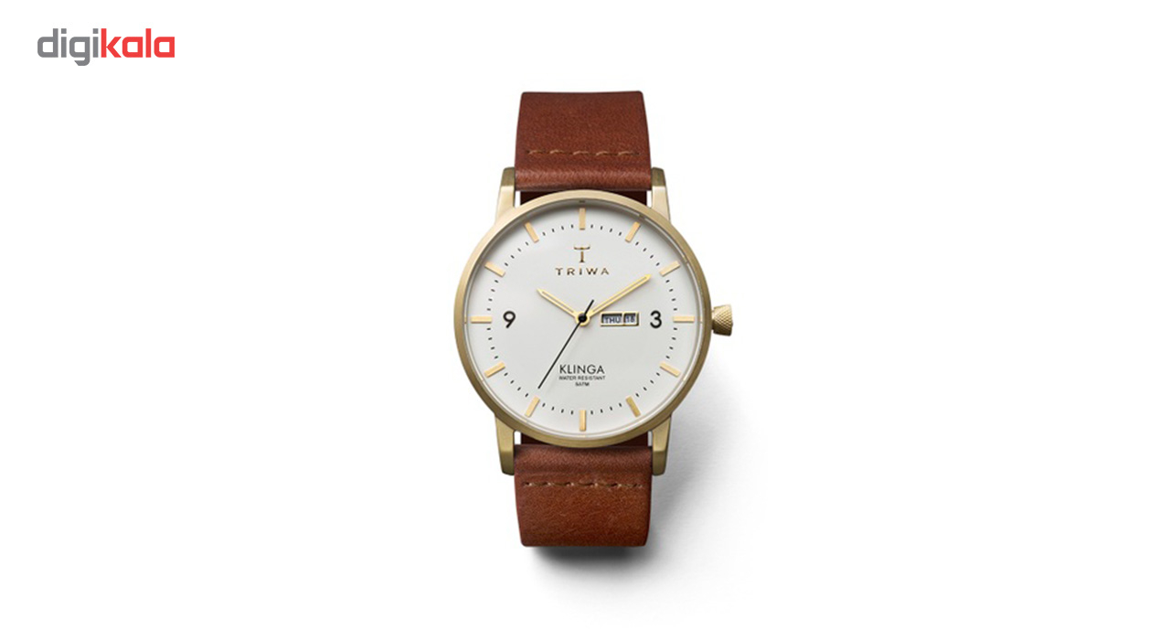 ساعت مچی عقربه ای تریوا مدل Ivory Klinga brown