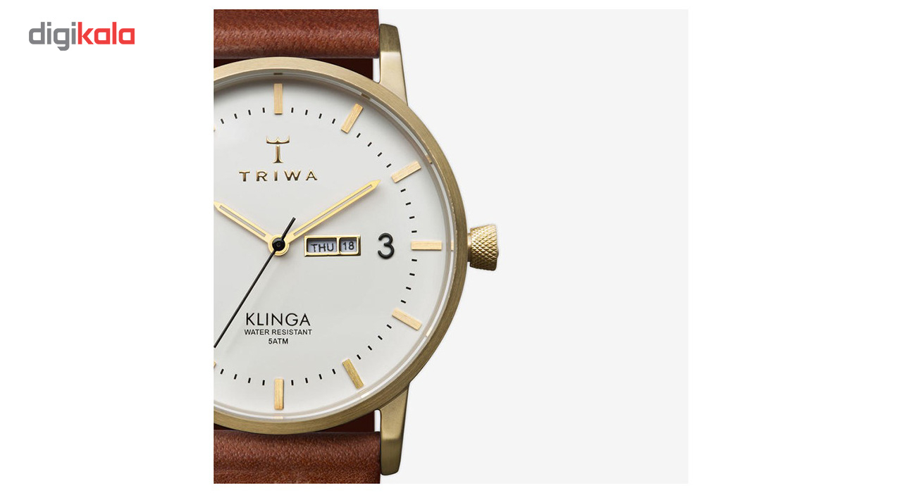 ساعت مچی عقربه ای تریوا مدل Ivory Klinga brown
