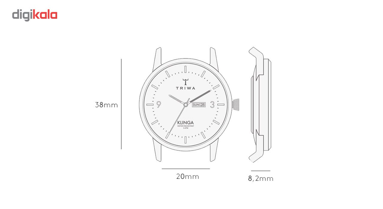 ساعت مچی عقربه ای تریوا مدل Ivory Klinga brown -  - 5