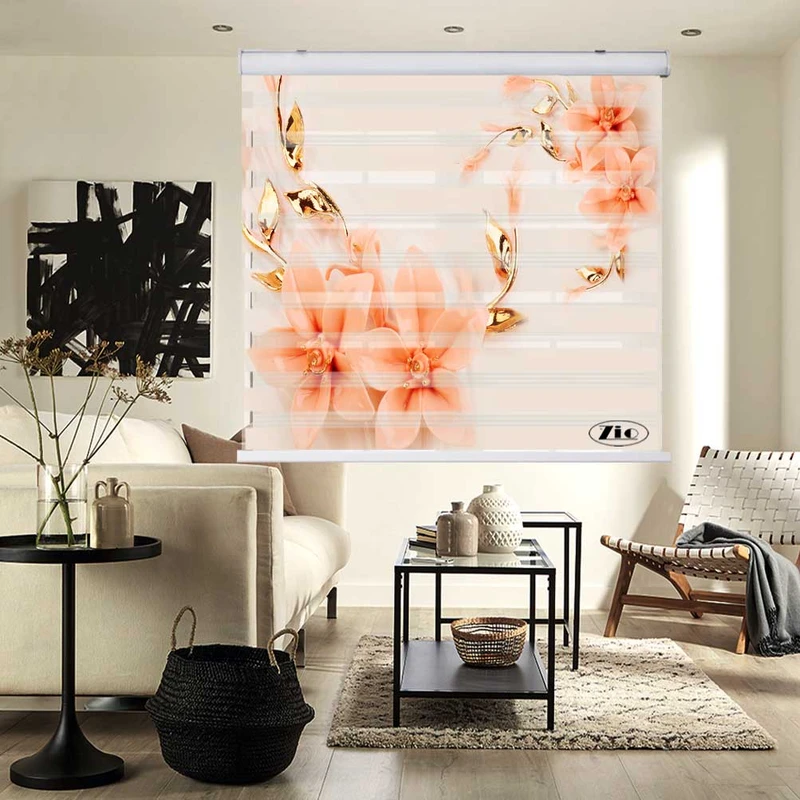 پرده زبرا زیو کد 3D1397 سایز 150x150 سانتی متر