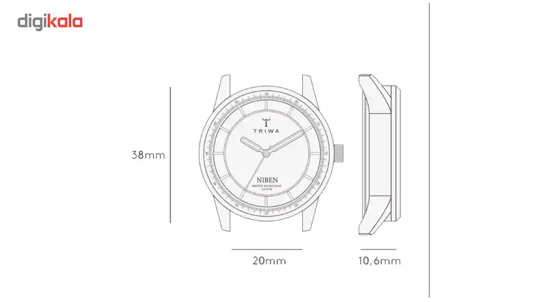 ساعت مچی عقربه ای تریوا مدل stirling Niben