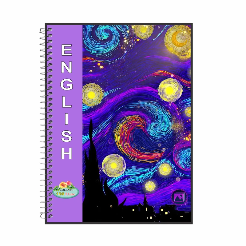 دفترزبان 100 برگ گلبرگ مدل دبیرستانی کد 6921