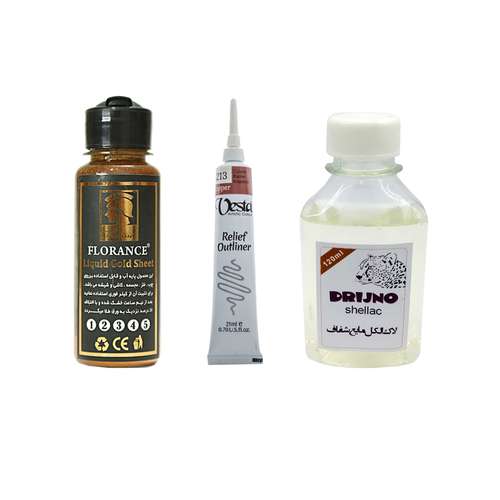 ورق مس کد 003 حجم 100 میلی لیتر به همراه دورگیر و لاک الکل 