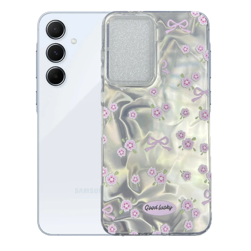کاور طرح گل و پاپیون مناسب برای گوشی موبایل سامسونگ Galaxy A56