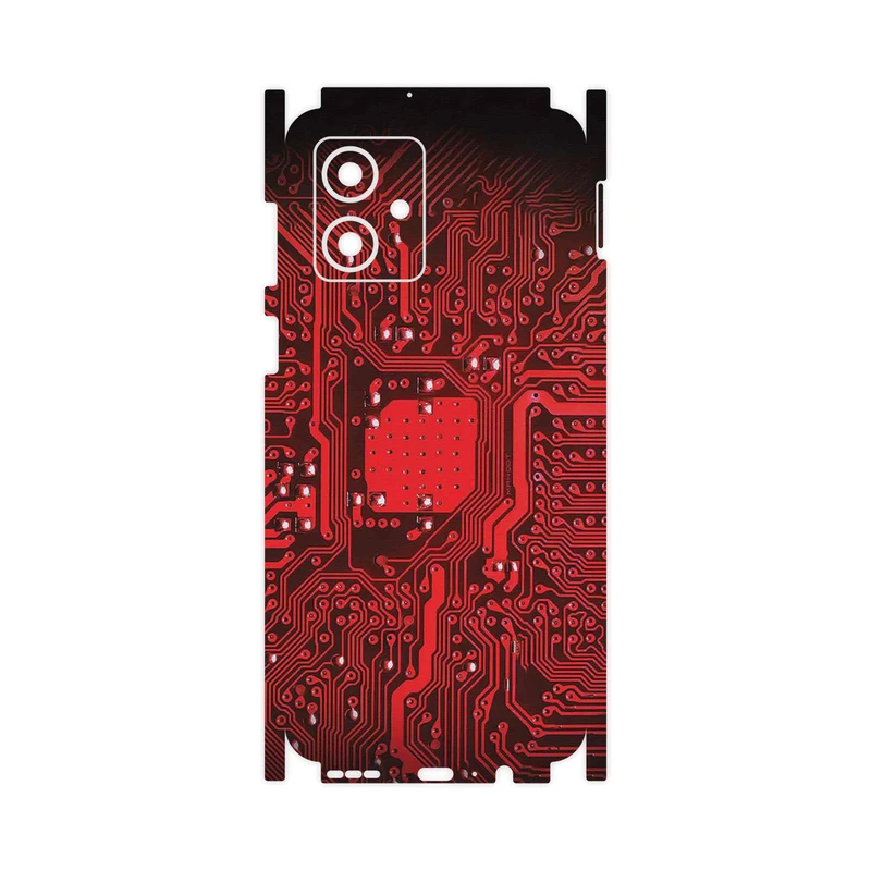 برچسب پوششی ماهوت مدل Red_Printed_Circuit_Board-FullSkin مناسب برای گوشی موبایل موتورولا Moto G54