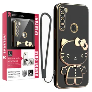 کاور اسپارتان مدل Kitty مناسب برای گوشی موبایل شیائومی Redmi Note 8 به همراه بند نگهدارنده