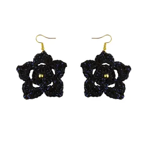 گوشواره دست دوز زنانه مدل قلاب بافی کد Gosh - 002