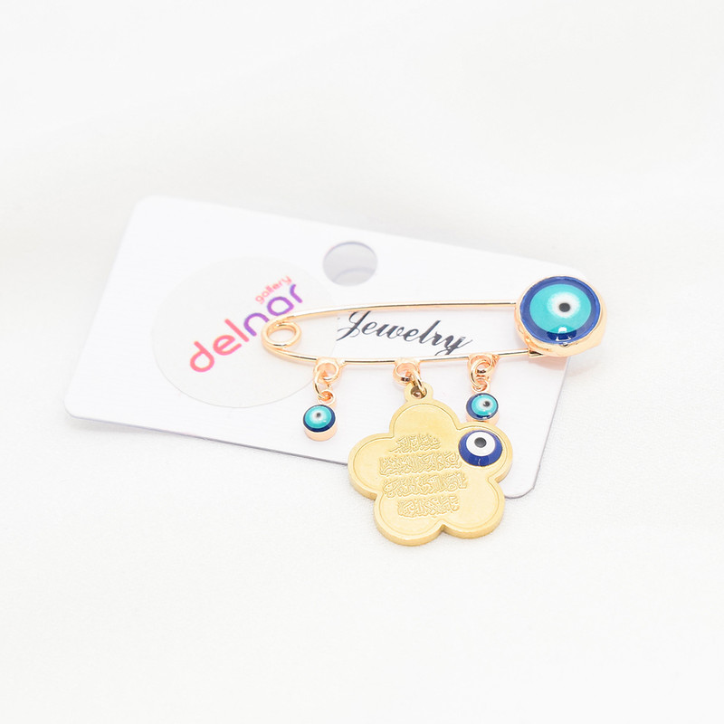 سنجاق سینه دخترانه دلنار گالری مدل و ان یکاد گل و چشم نظر