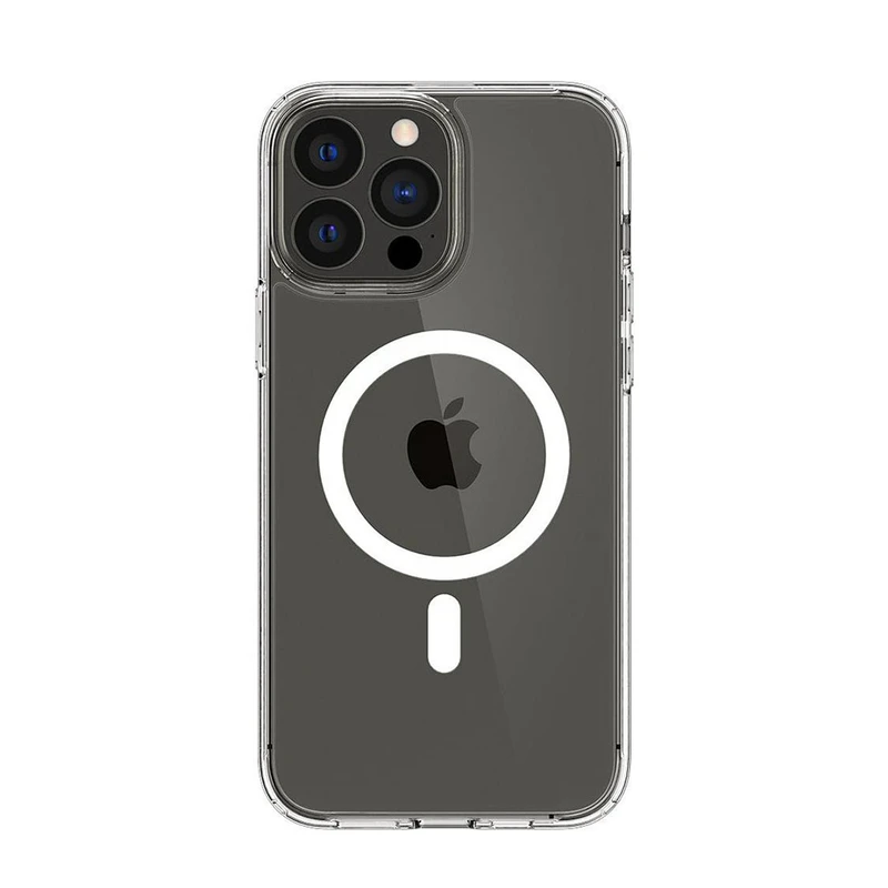 کاور اسپیگن مدل ultra hybrid clear magsafe مناسب برای گوشی موبایل اپل iphone 15promax
