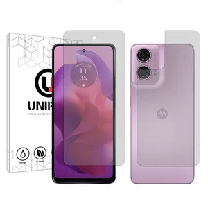 Unipro Star 4 model Matte screen protector suitable for Motorola Moto G24 mobile phone along with the back of the phone