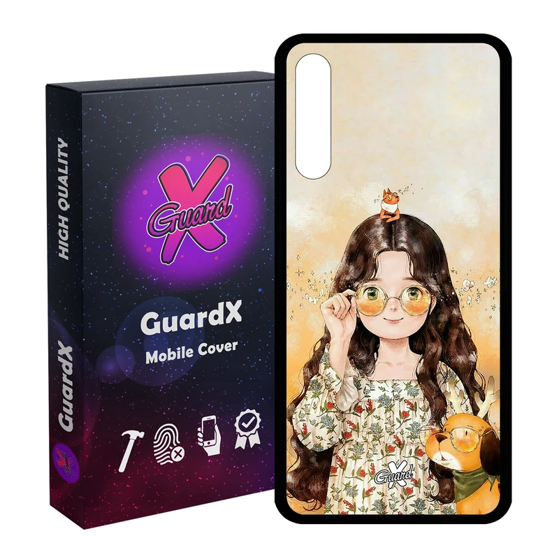 کاور گارد ایکس طرح Girl مدل Glass10253 مناسب برای گوشی موبایل هوآوی Y8P / P Smart S
