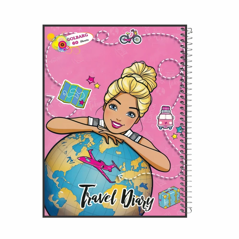 دفتر مشق 60 برگ گلبرگ طرح دخترانه کد 60473