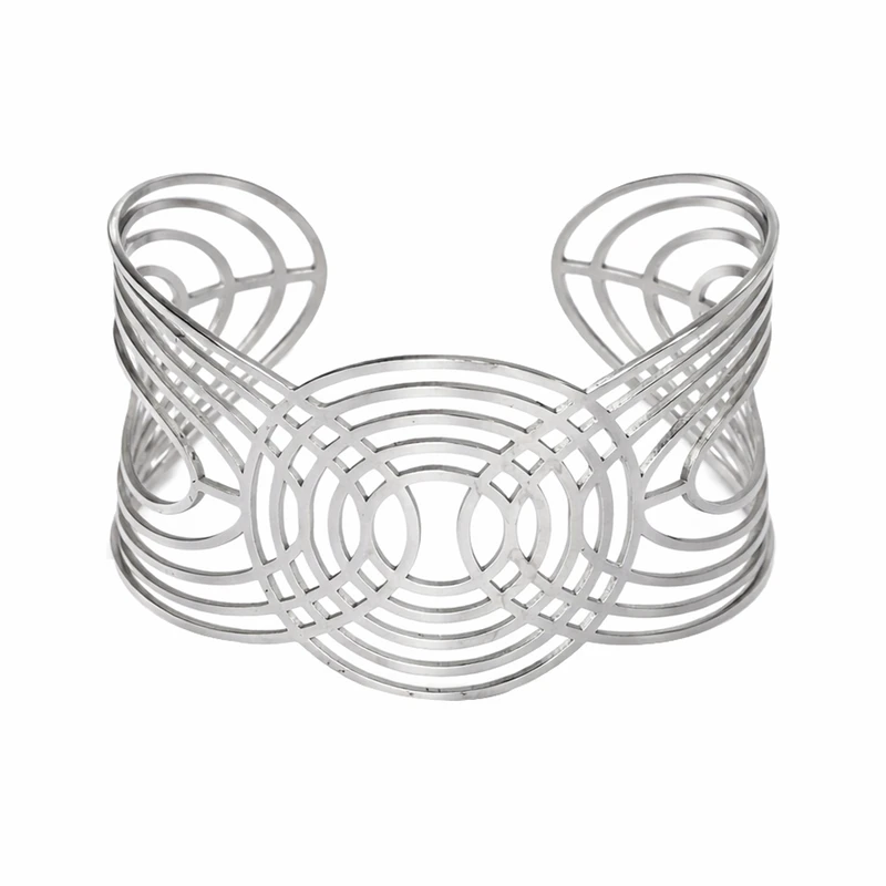 دستبند النگویی زنانه مدل مینیمال حلقه تودرتو B2199P