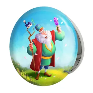 آینه جیبی خندالو طرح نوروز مدل تاشو کد 25603 