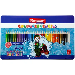 مداد رنگی 36 رنگ پارسی‌کار مدل JM-890 36 طرح دختر و موتور