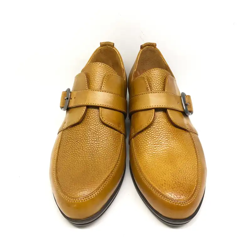 کفش زنانه سرزمین چرم مدل 141573 رنگ عسلی