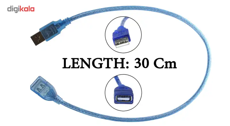 کابل افزایش طول 2.0 USB مدل U2 به طول 0.30 متر