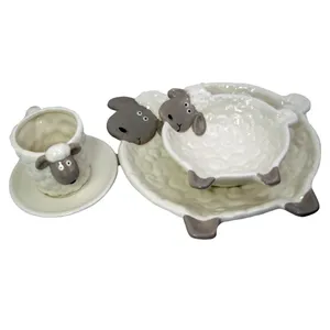سرویس غذا خوری 4 تکه کودک مدل Sheep