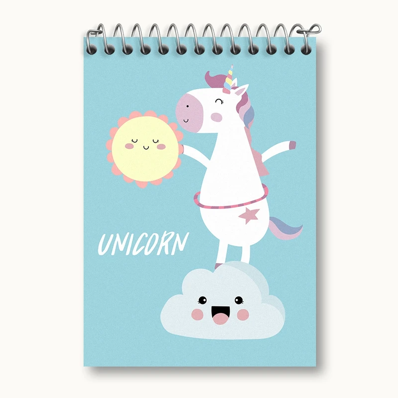 دفتر یادداشت 50 برگ خندالو مدل اسب تک شاخ کد N804