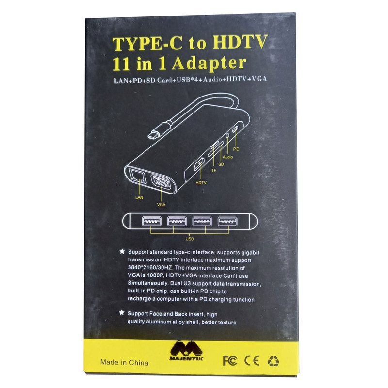 هاب 11 پورت USB-C مجنتیک مدل CHD11