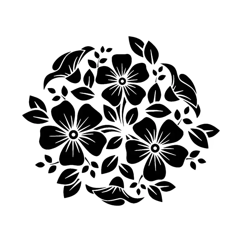 شابلون باتیس آرت طرح گل کد 50-556