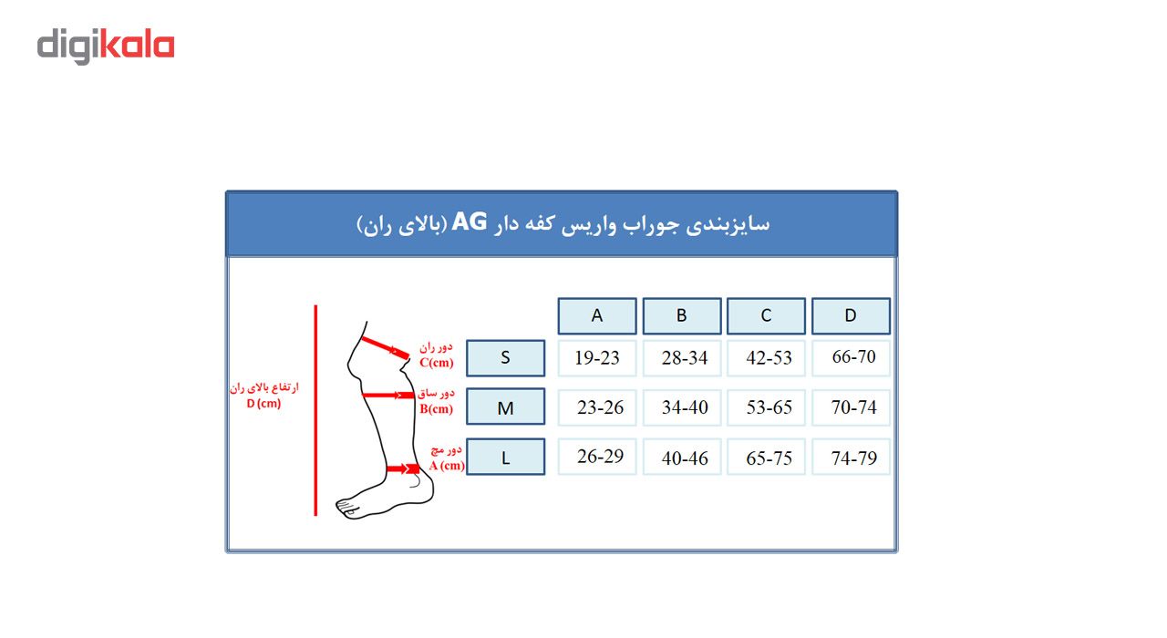 جوراب واریس ورنا مدل سیلیکونی AG -  - 3