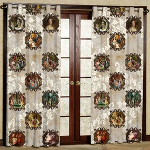 پرده مدل گل هازان پانچی کد 4635 سایز 140x200 سانتی متر