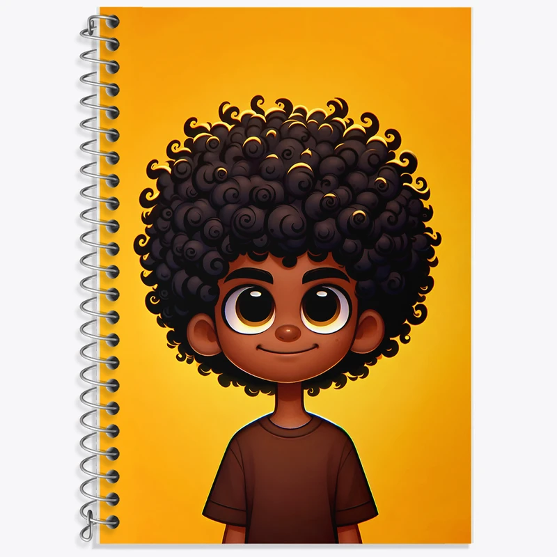 دفتر لغت 50 برگ خندالو طرح پسر مو فرفری کد F8021