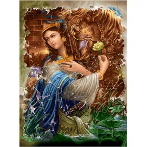نخ و نقشه تابلو فرش سیرمان طرح مهر آئين کد 2281
