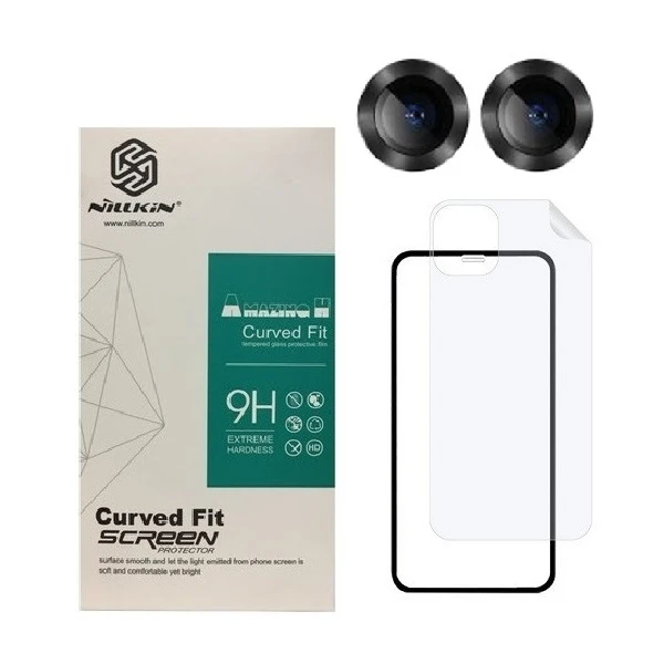 محافظ صفحه نمایش مدل 2FN مناسب برای گوشی موبایل اپل iPhone 13 به همراه محافظ پشت گوشی و محافظ لنز دوربین