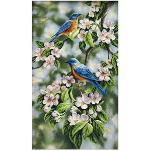 نخ و نقشه تابلو فرش سیرمان طرح نغمه بهار 2 کد 2420