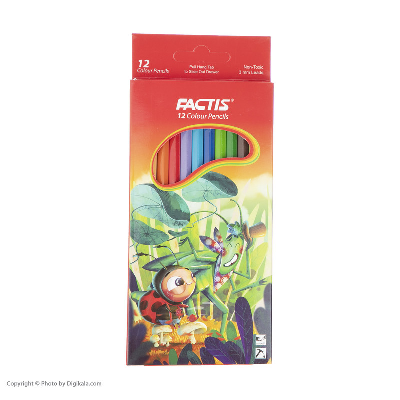 مداد رنگی 12 رنگ فکتیس مدل Bugs Friendship کد F07112212