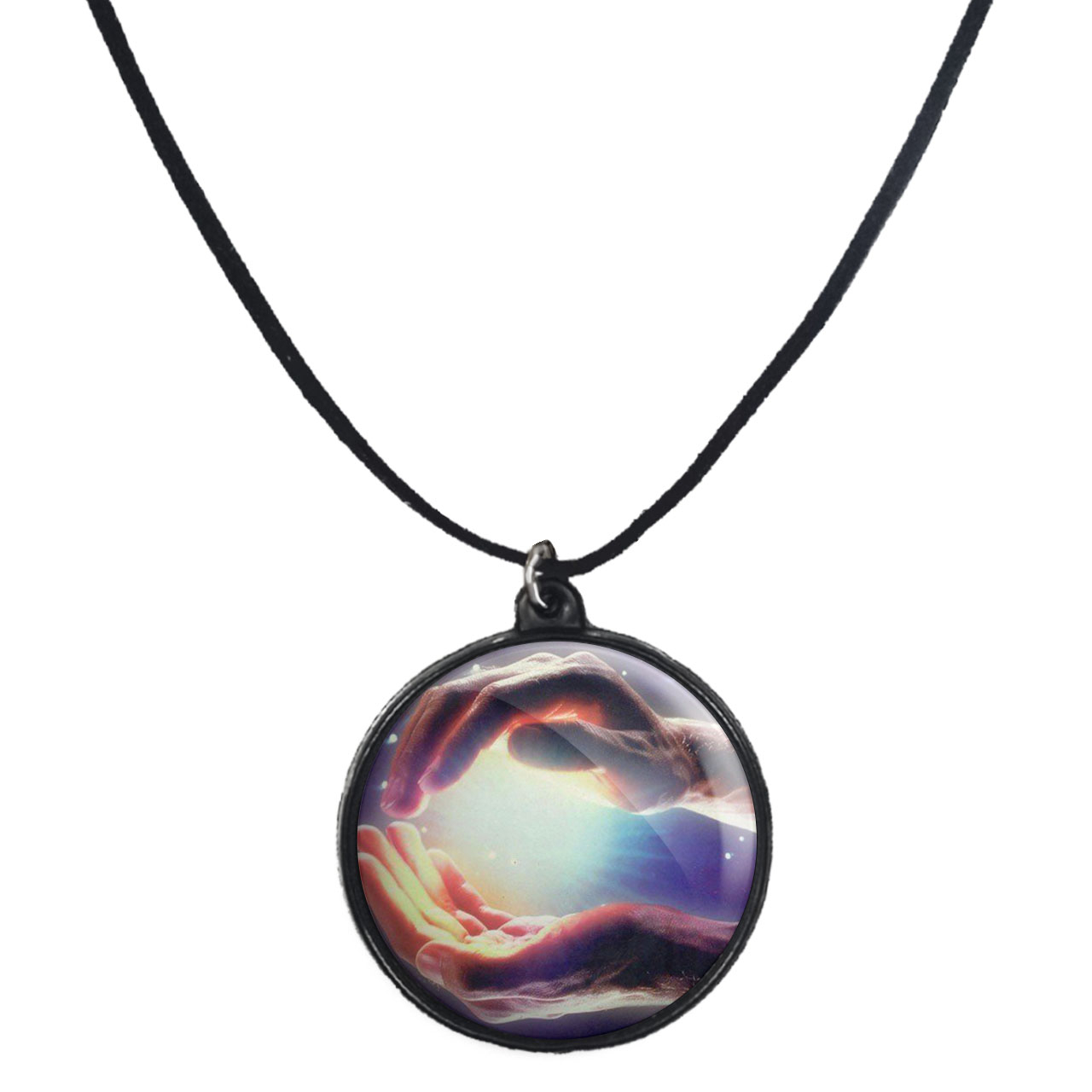 گردنبند پرمانه طرح ستاره و کهکشان کد pmb.25715 مدل دو طرفه