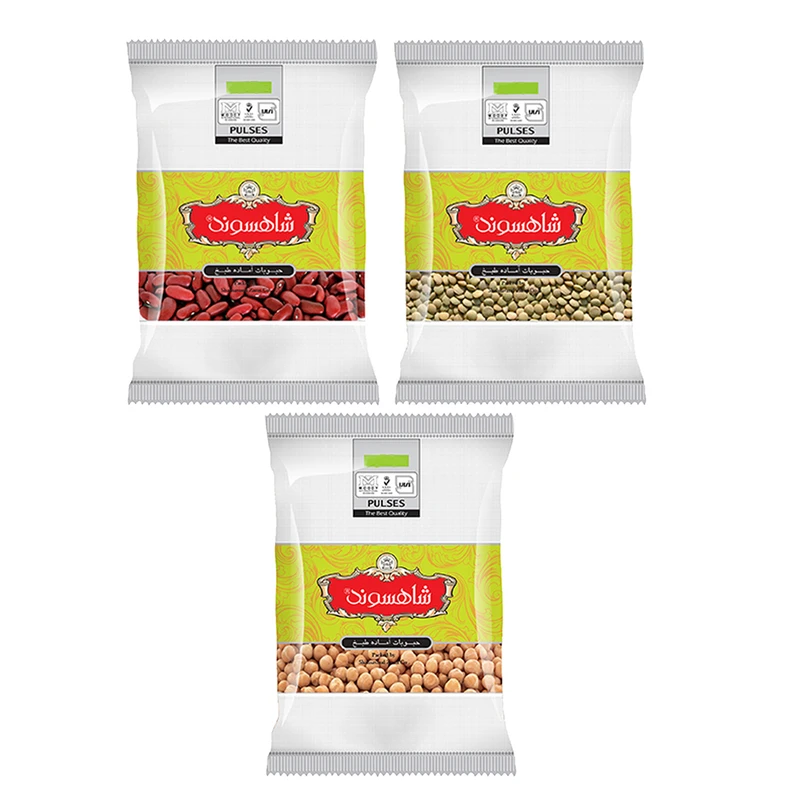 عدس و لوبیا قرمز و نخود شاهسوند - 450 گرم بسته 3 عددی