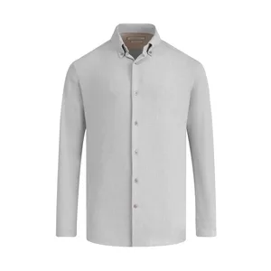 پیراهن آستین بلند یقه برگردان مردانه کروم مدل 2520102