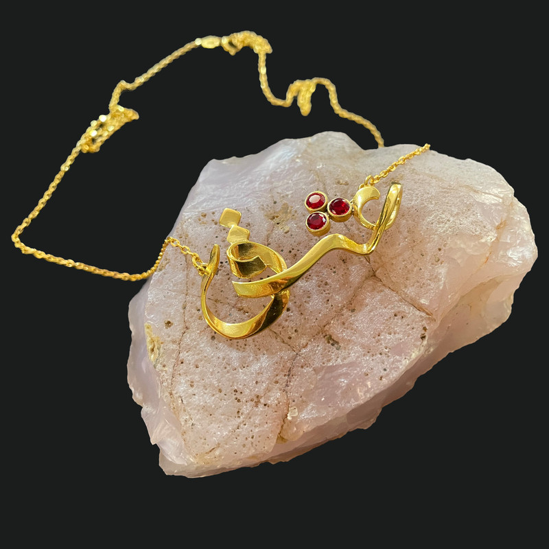 گردنبند نقره زنانه مدل عشق