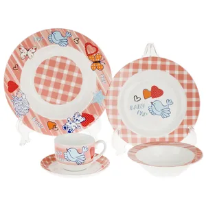 Zarin Iran Italia F  Baby Pap 5 Pieces Porcelain Children Dinnerware Set Top Grade