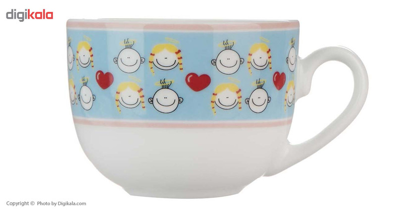 سرویس چینی 5 پارچه کودک چینی زرین ایران سری ایتالیا اف مدل Series Paria Blue And Pink درجه عالی