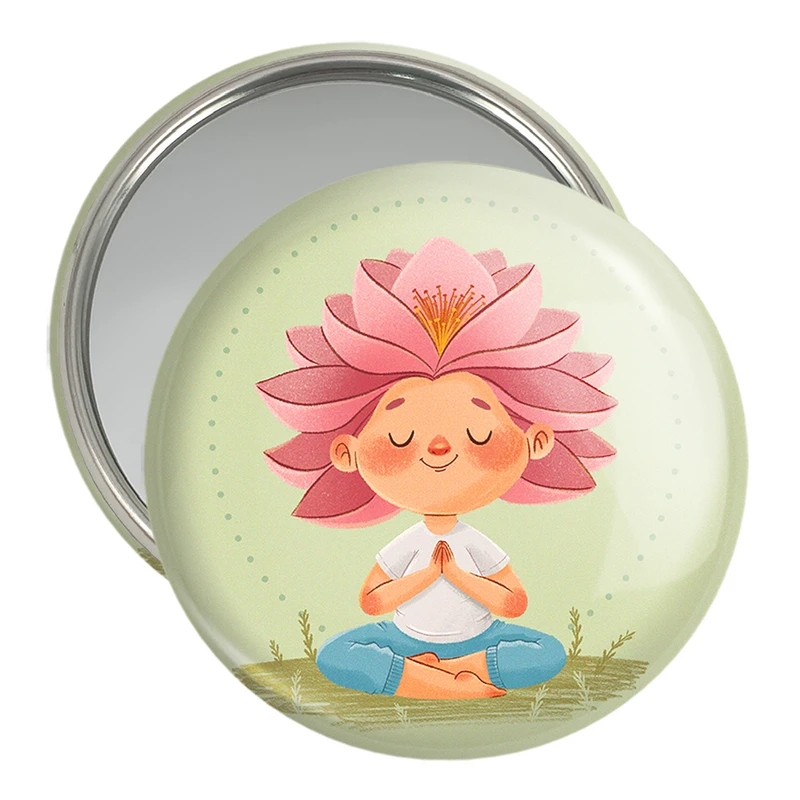 آینه جیبی خندالو مدل دخترانه فانتزی کد 25725