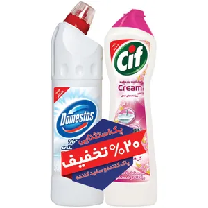 پک تمیز کننده سطوح سیف مدل Cream Juice و سفید کننده سطوح دامستوس مدل Snow White