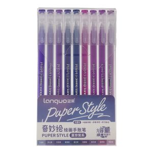 نقد و بررسی روان نویس لنگو مدل پرپل استایل بسته 9 عددی توسط خریداران