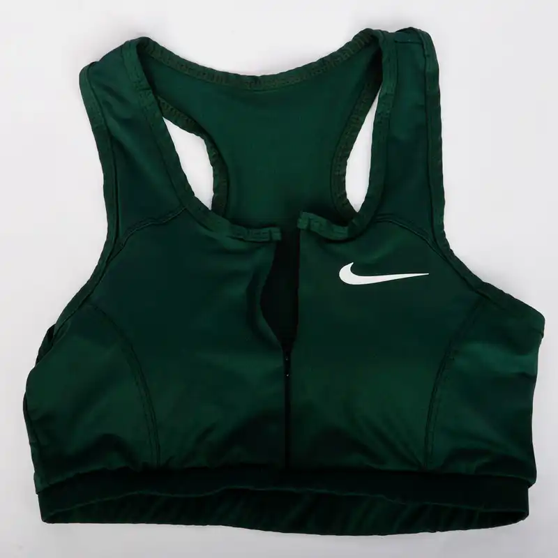 نیم تنه ورزشی زنانه مدل 268003612 جلو زیپ دار رنگ سبز