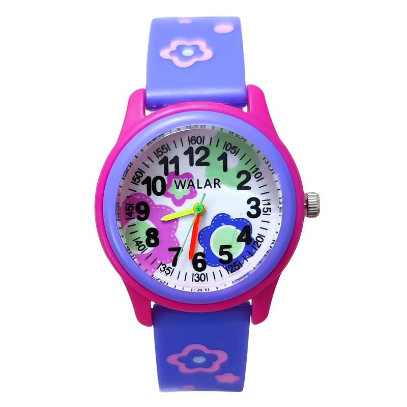 ساعت مچی عقربه ای بچگانه والار مدل عروسکی طرح گل