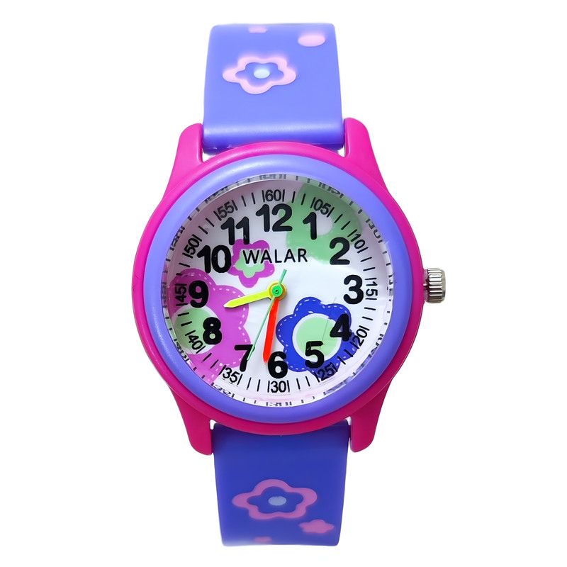 ساعت مچی عقربه ای بچگانه والار مدل عروسکی طرح گل