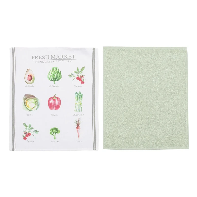 حوله آشپزخانه ال سی دابلیو مدل fresh-market بسته دو عددی 