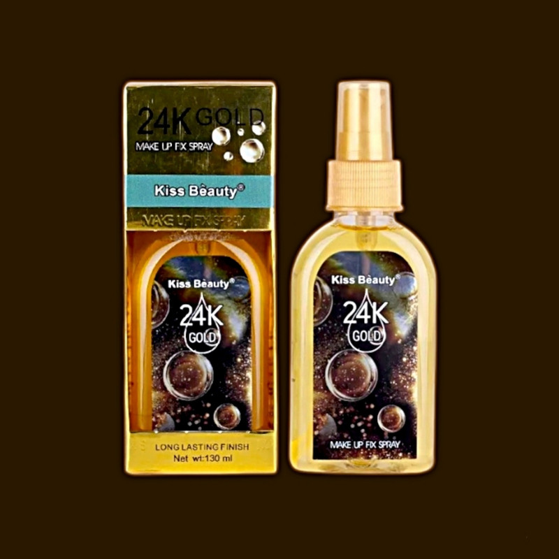 اسپری تثبیت کننده آرایش کیس بیوتی مدل 24 gold حجم 130 میلی لیتر
