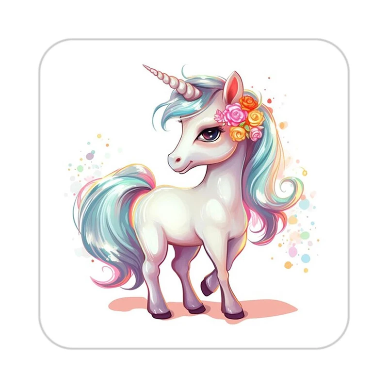 زیر لیوانی کاکتی طرح اسب تک شاخ و یونیکورن مدل mp29722